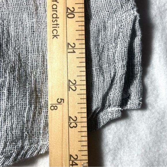 100% Linen Smock Lagenlook Tunic Top Batwing Sleeves Button Front Detail Size Sm - Picture 8 of 8